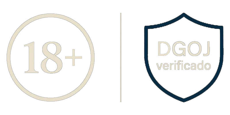 Sello editorial con la leyenda 18+ y el icono de licencia DGOJ verificada