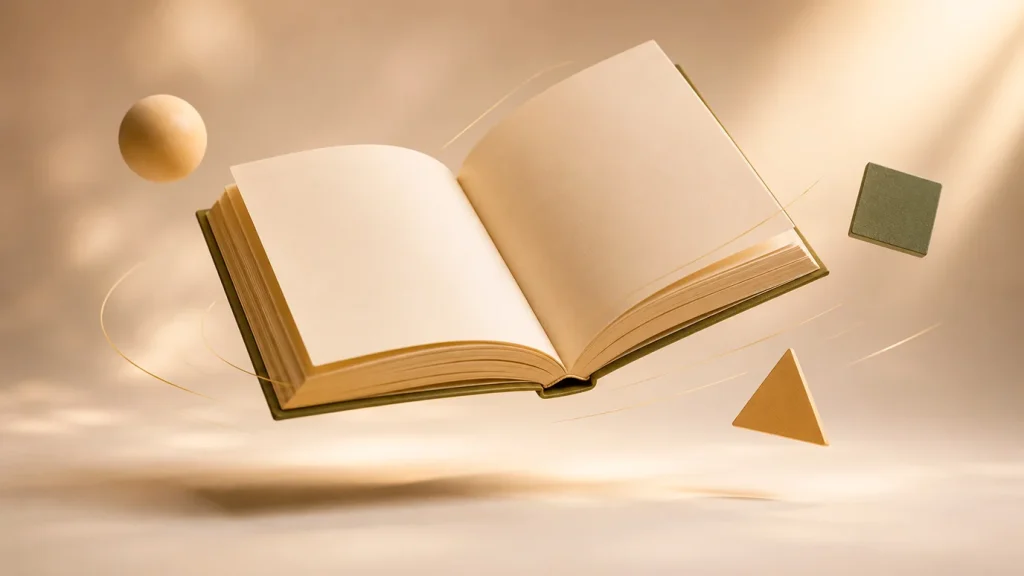 Composición editorial con cuaderno abierto y bolígrafo de inicio — portada de la guía para jugadores principiantes.